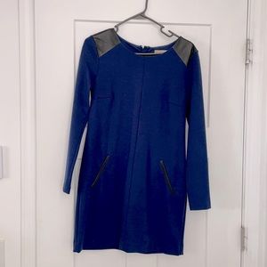 Banana Republic long sleeved blue mini dress